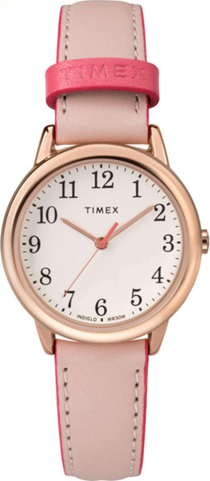 Timex Women's Easy Reader Leather Strap 30mm Watch