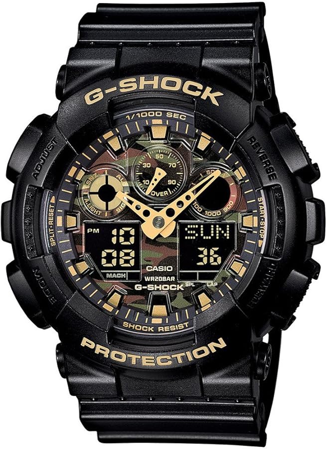 GA100CF-1A9 G Shock Black Camo Dial