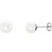 651659:131:P- 925 Cultured White Freshwater Pearl 8-9mm earrings