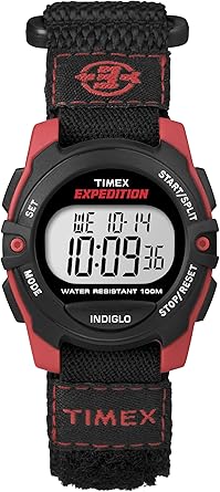 Timex Men's T49956GP Expedition Chrono Alarm Timer Red and Black Strap