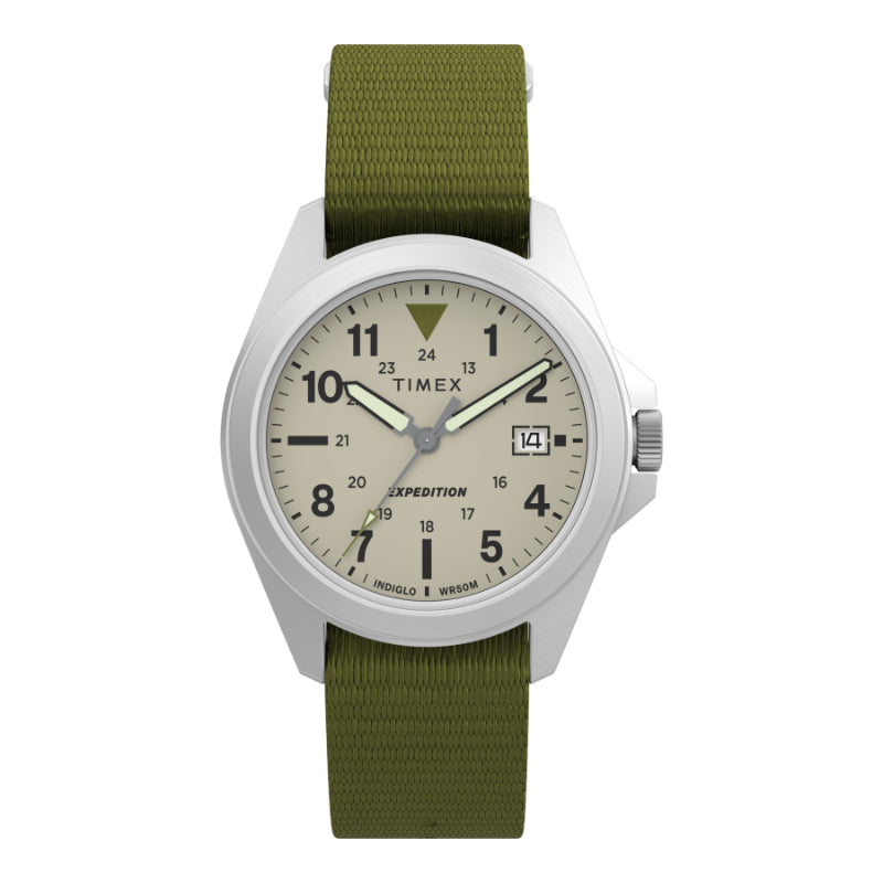 Timex Expedition Field Wristwatch - Silver-Tone/Green