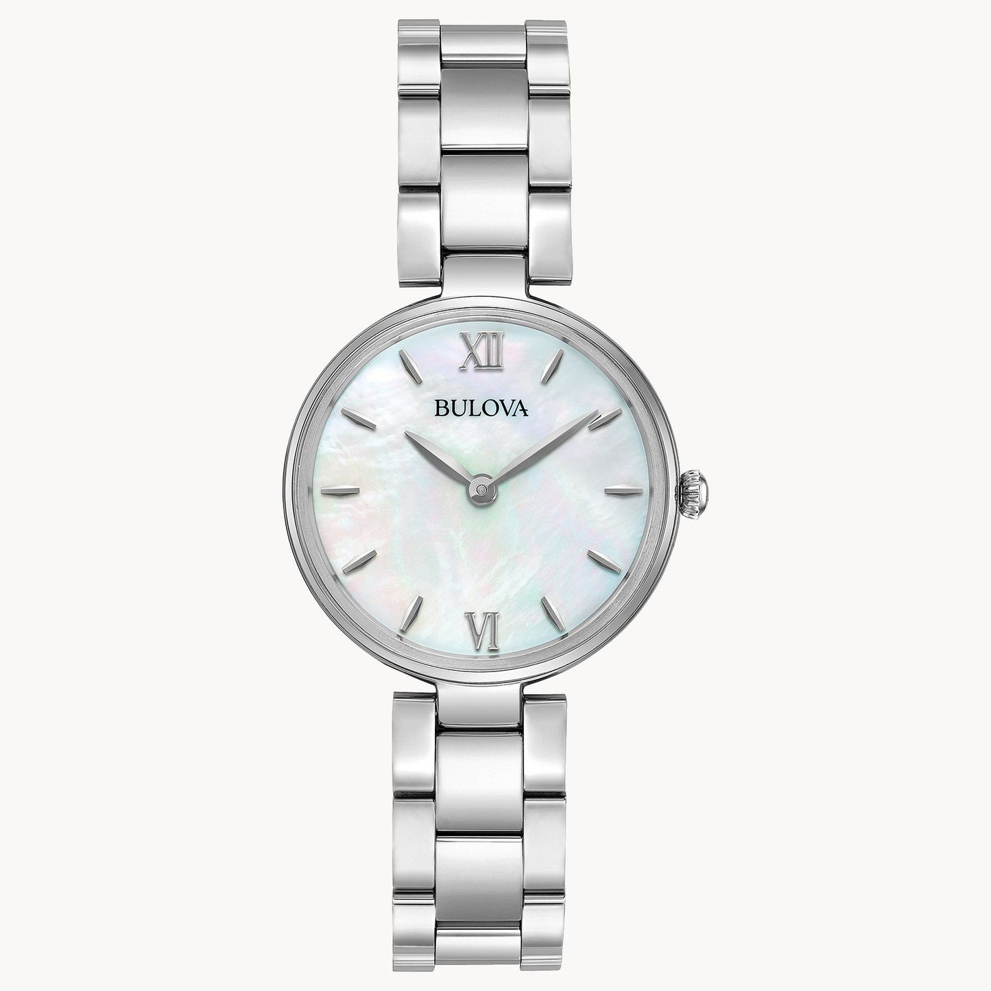 Bulova Ladies Silvertone Mother of Pearl