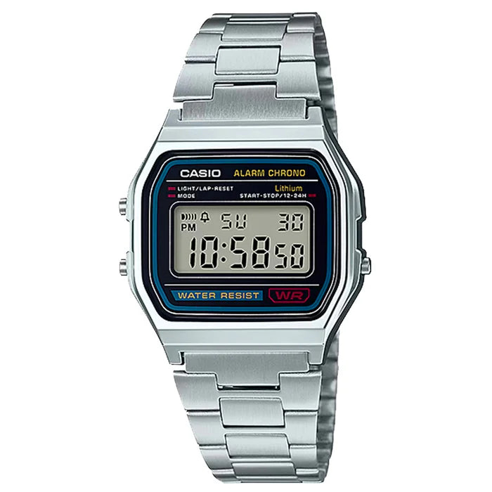 A158WA-1CR Casio Silver Digital Watch