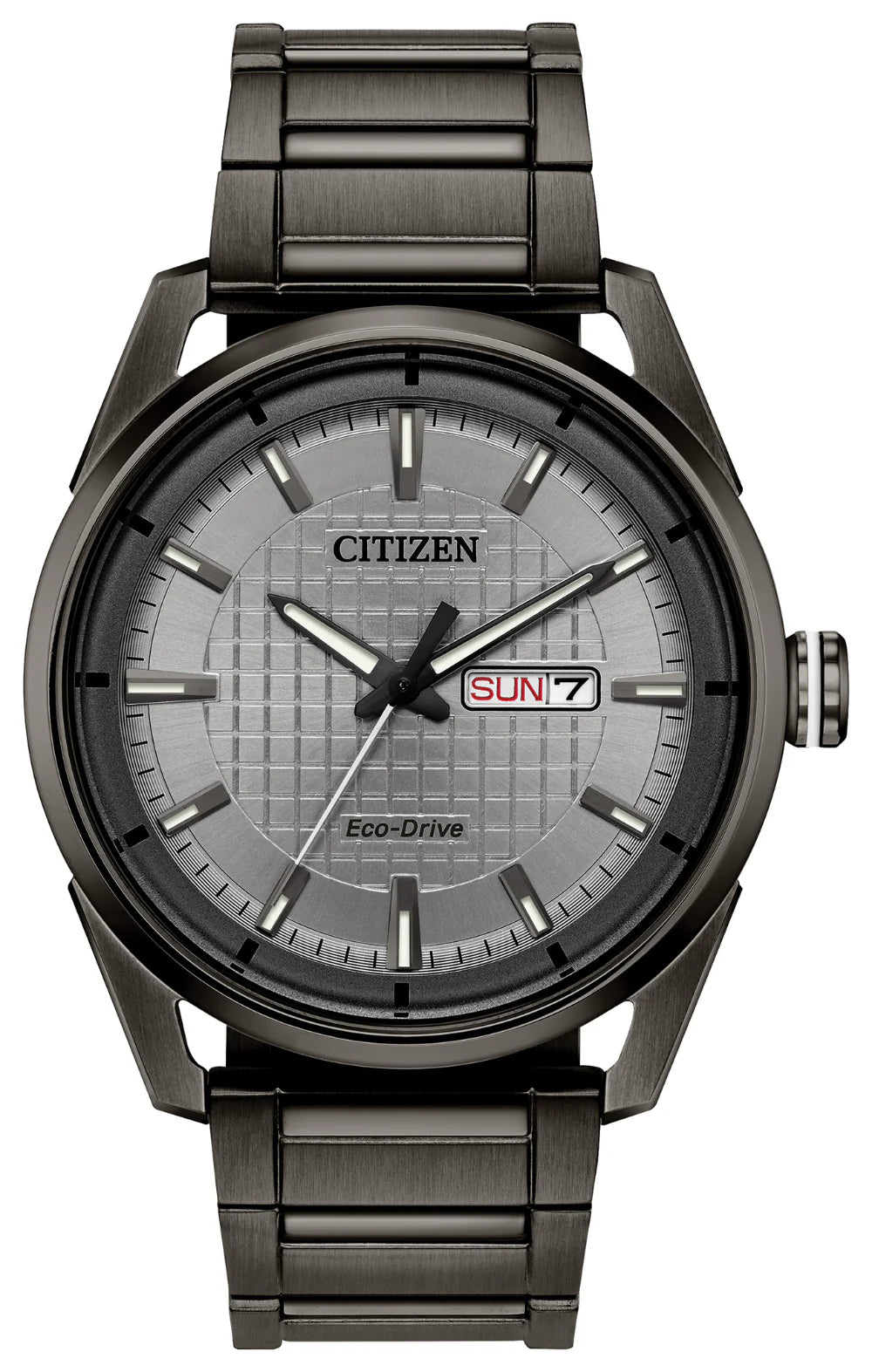 AW0087-58H Patterned Face Grey Eco Drive Citizen