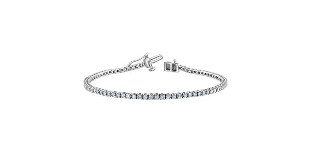 BR977WG/2 14KW 2ct Lab Grown Diamond Tennis Bracelet