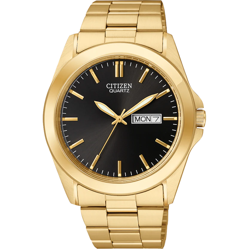 BF0582-51F Citizen Quartz Watch Gold Tone with Black Dial