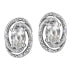 E3064-SS Silver White Topaz and Diamond Earrings