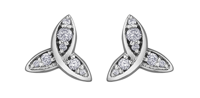 DD7973W 10kw Diamond Earrings .15ctw