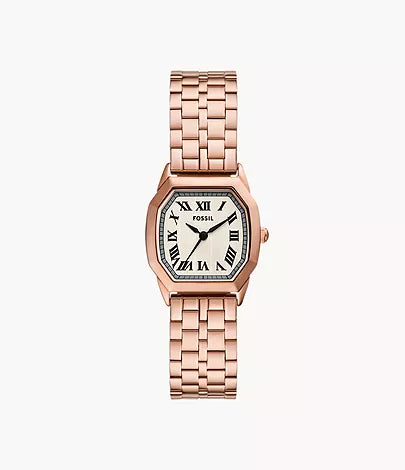 ES5386 Ladies Watch Harlow Three Hand Rose Gold Fossil