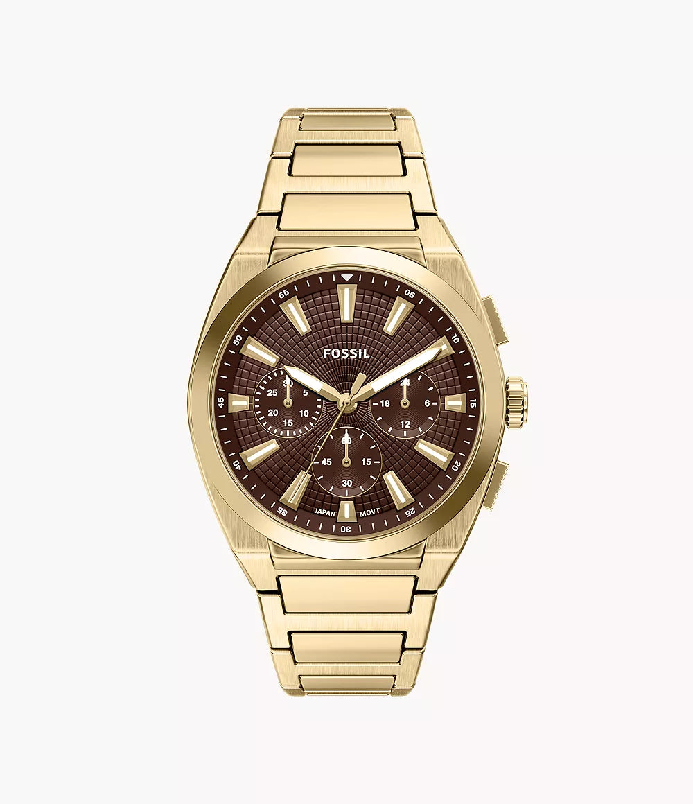 Everett 44 mm Chronograph Gold-Tone Stainless Steel Watch