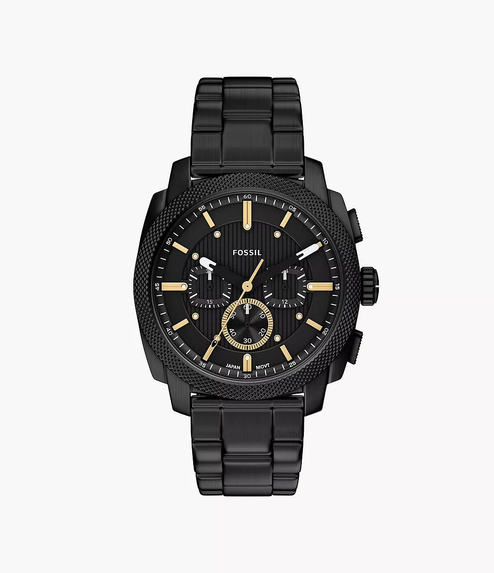 Machine 44 mm Chronograph Black Stainless Steel Watch