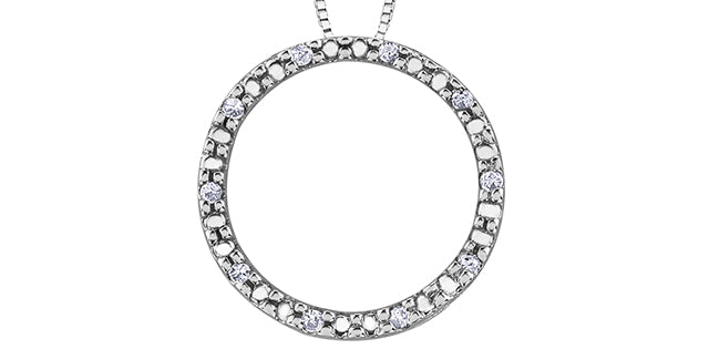 D16 10kw .05ct Diamond Circle Pendant