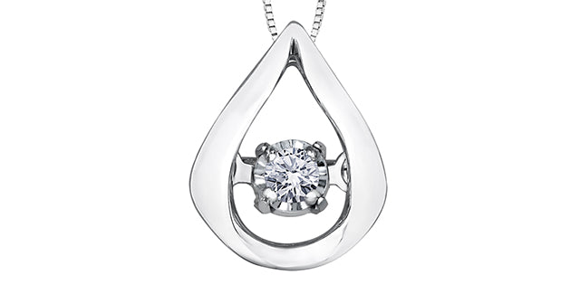 D18 20089 10Kw .02 Diamond Pendant
