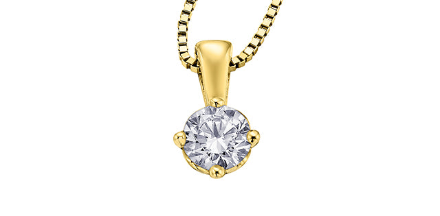 18Ky Pendant .25ct Diamond Pendant Eternal Flame Collection