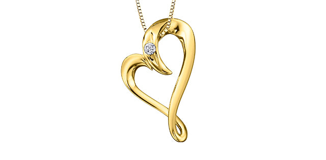 PP2629C Canadian Diamond Heart Necklace