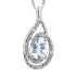 P3064C-SS 925 Aquamarine .03 Dia Pendant