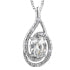PP3064C-SS Silver White Topaz and Diamond Necklace