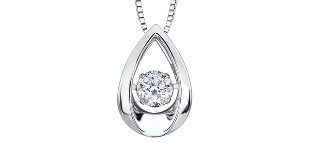 .05ctw 10KW Diamond Pulse Pendant DX780W05