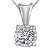 DX814W10 10K YG Illusion Solitaire necklace