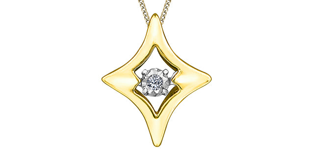 .01ct Dia 10Kyw Pulse Pendant p4268yw/01c-10