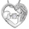 DD7828 Silver 925 Mother/Child Pulse Dia .03ctw