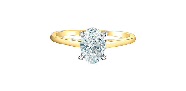 LG .7ct VS Dia 14Kyw 10157YW/70 Oval Ring