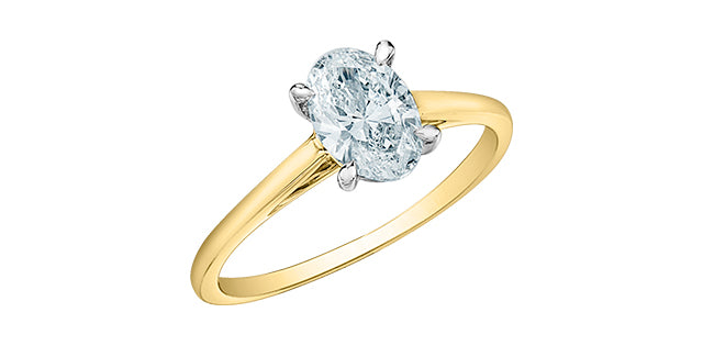 LG .7ct VS Dia 14Kyw 10157YW/70 Oval Ring