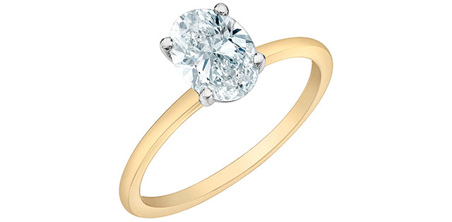 LG 1.09ct VVS2 D Dia 14Kyw 10158YW/100 Oval Ring