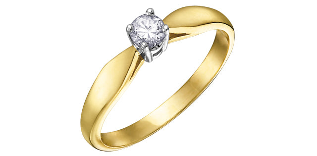 10KY Canadian .082ct Diamond Solitaire