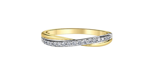 DD8288Y15 10KY Twist ring 0.15 ctw