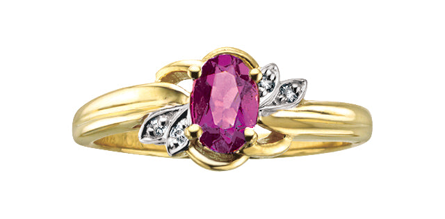 10Ky Gem Ring .02ctw Dia R51R73