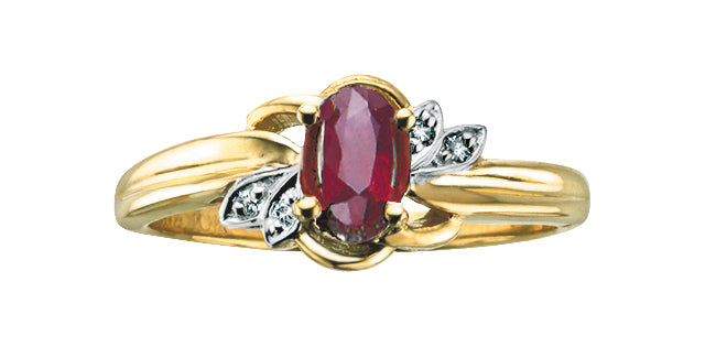 10Ky Gem Ring .02ctw Dia R51R73