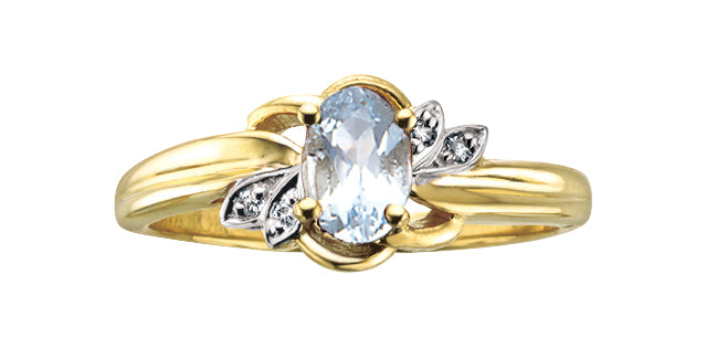 10Ky Gem Ring .02ctw Dia R51R73