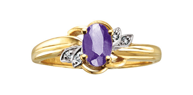 10Ky Gem Ring .02ctw Dia R51R73