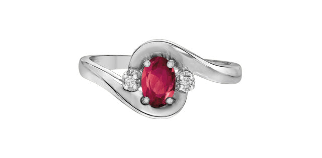 10KW Pink Tourmaline + Diamond Ring