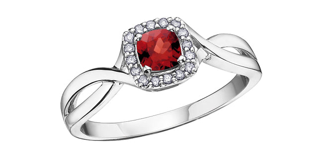 DX533 Gemstone & Dia Ring .07ctw