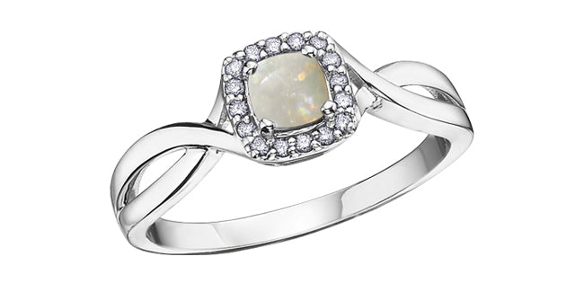DX533 Gemstone & Dia Ring .07ctw