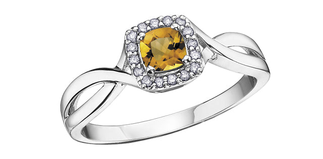 DX533 Gemstone & Dia Ring .07ctw