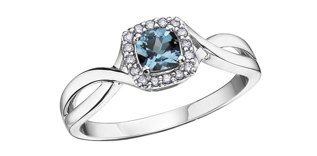 DX533 Gemstone & Dia Ring .07ctw