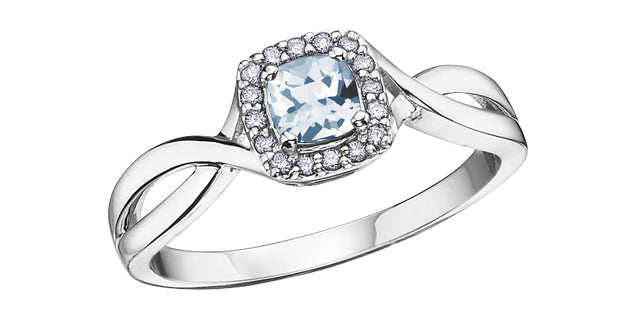 DX533 Gemstone & Dia Ring .07ctw