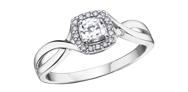 DX533 Gemstone & Dia Ring .07ctw