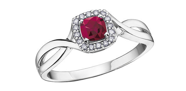 DX533 Gemstone & Dia Ring .07ctw