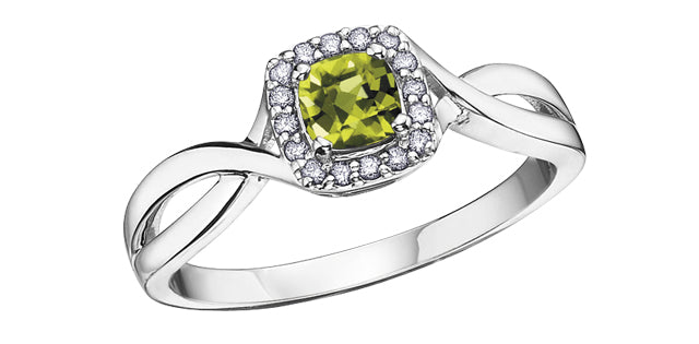 DX533 Gemstone & Dia Ring .07ctw