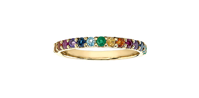 10K Gold Gemstone Band