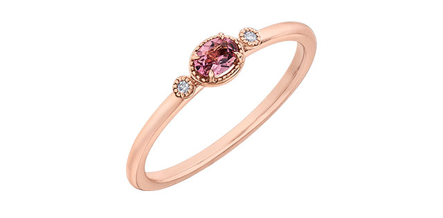 10Kr Pink Tourmaline & Dia