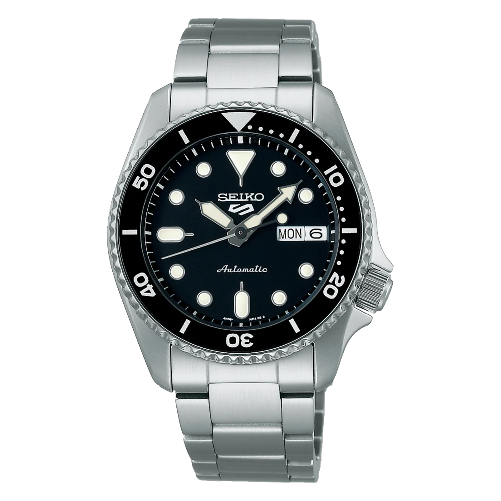 Seiko 5 38mm Black Automatic Watch SRPK29K1F