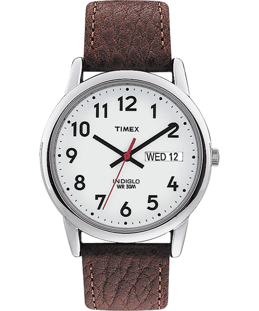 T20041GP Mens Timex Indiglo Dark Red Leather Strap