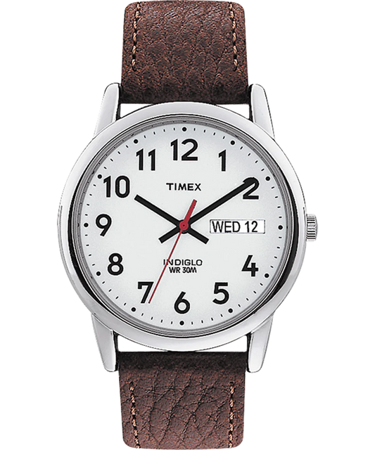 T200419J  Mens Timex Indiglo Dark Red Leather Strap