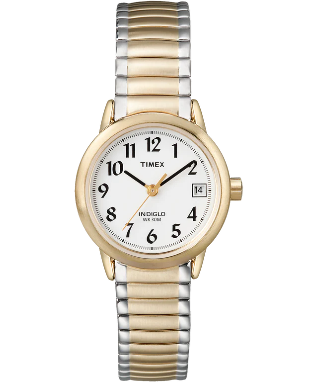 T2H3819J-Ladies Timex Two-Tone Indiglo with Expansion Band