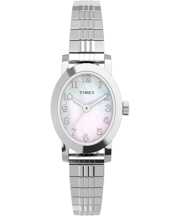 Timex Cavatina Silver-Tone Expansion Band Watch
